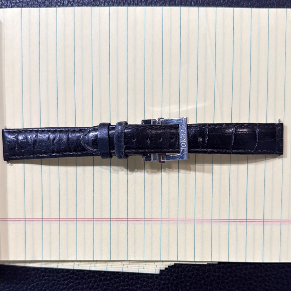 Fendi Black Leather Bracelet